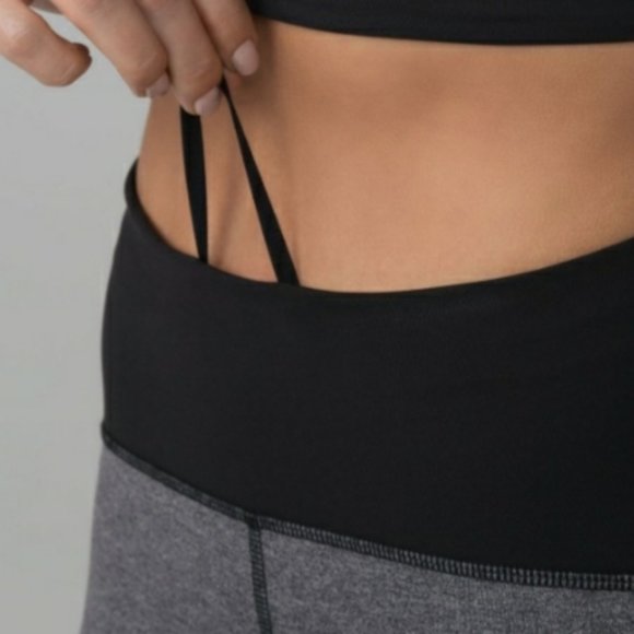Lululemon Train Times Crop in Heathered Black/Black Size 6 - Picture 4 of 15